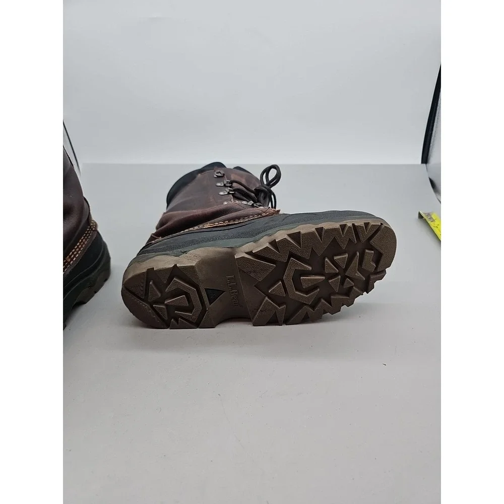 L.L. BEAN Dri Lex Snow Boots Mens 7M Brown Leather Hunting Insulated